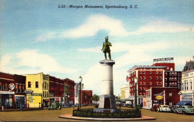 South Carolina Spartanburg Morgan Monument Curteich