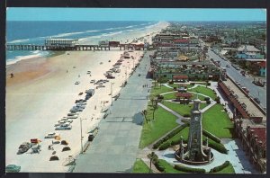 Florida ~ Aerial View of Beach at DAYTONA BEACH older cars - Chrome 1950s-1970s