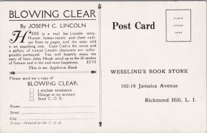 Blowing Clear by Joseph Lincoln Wessling's Book Store Richmond Hill Postcard H21