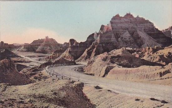 The Foot Of Cedar Pass The Badlands Nat Monument South Dakota Hand Colored Al...