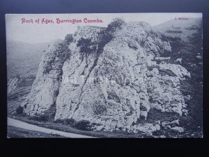 Somerset BURRINGTON COMBE Rock of Ages - Old Postcard by J. Nelson