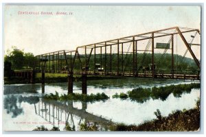 1910 Centerville Truss Bridge River Horse Carriage Boone Iowa Antique Postcard