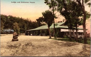 Hand Colored PC Lodge and Entrance House Endless Caverns New Market Virginia