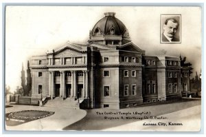 1910 Central Temple Baptist Kansas City Kansas KS Posted RPPC Photo Postcard