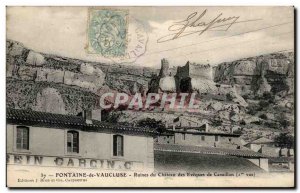 Old Postcard Fontaine de Vaucluse Castle Ruins of Cavaillon bishops