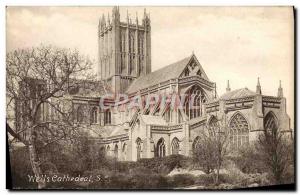 Old Postcard Wells Cathedrals