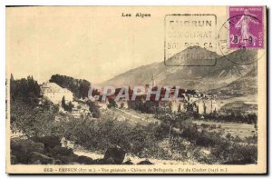 Old Postcard General view Embrun Chateau de Bellegarde Peak Tower