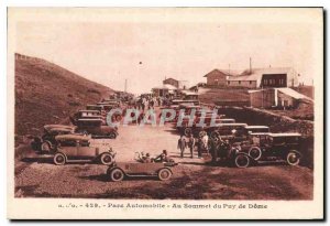 Postcard Old Car fleet At the Summit of the Puy de Dome