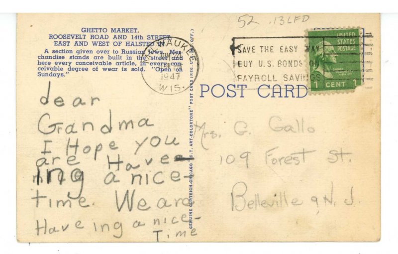 IL - Chicago. Maxwell Street ca 1940's