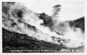 RPPC Postcard Sunbeam Hot Springs Near Salmon River ID CA 33 Salmon-Challis