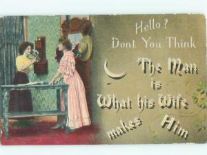 Divided-Back PRETTY WOMAN Risque Interest Postcard AA7844