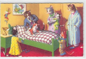 Cats Doctor Kittens Mainzer Belgium #4913 Vintage Fantasy Anthropomorphic