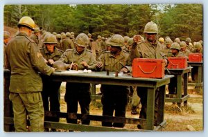 c1950's Trainees US Infantry Brigade Explosives Fort McClellan Alabama Postcard