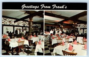 Frank's Steak House & Tavern Restaurant interior NIAGRA FALLS CANADA Postcard