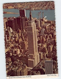 Postcard Aerial View of Empire State Building New York City New York USA