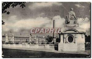 Paris Old Postcard Place de la Concorde and the & # 39obelisque of Luxor