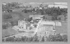 Memorial Hospital Nurses Home Fremont Ohio 1930s postcard