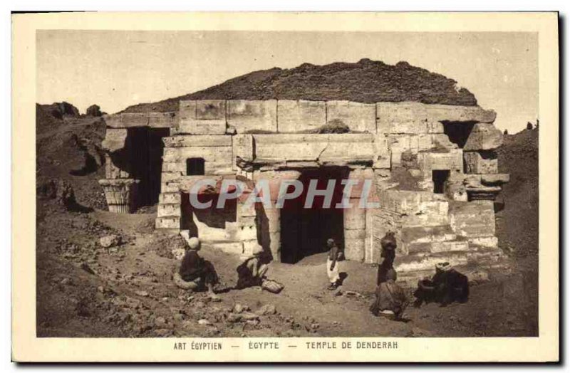 Old Postcard Egypt Egypt Egyptian Art Egypt Dendera Temple