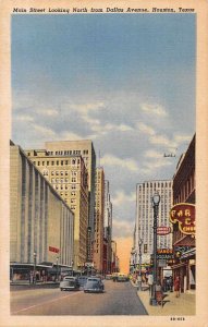 Houston Texas birds eye view Main Street looking north antique pc BB2611 