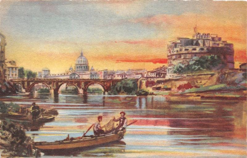 ROME ROMA ITALY LOT OF 3 ARTIST DRAWN POSTCARDS BY A TRALDI OF MILANO