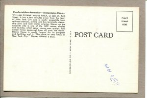 Postcard NY William Sloane House Y.M.C.A. Interior c1960's -510