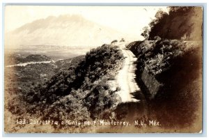 c1930's Carretera a Chipinque Monterrey Nuevo Leon Mexico RPPC Photo Postcard