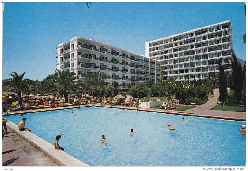 COSTA DEL SOL, Marbella, Spain, 1950-1970's; Hotel Skol, Swimming Pool