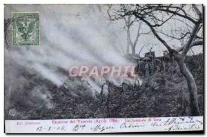 Postcard Old Volcano Eruzione del Vesuvio Aprile 1906 A torrente di lava