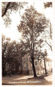 Ohio Postcard c1940s MT GILEAD Real Photo RPPC Presbyterian Church