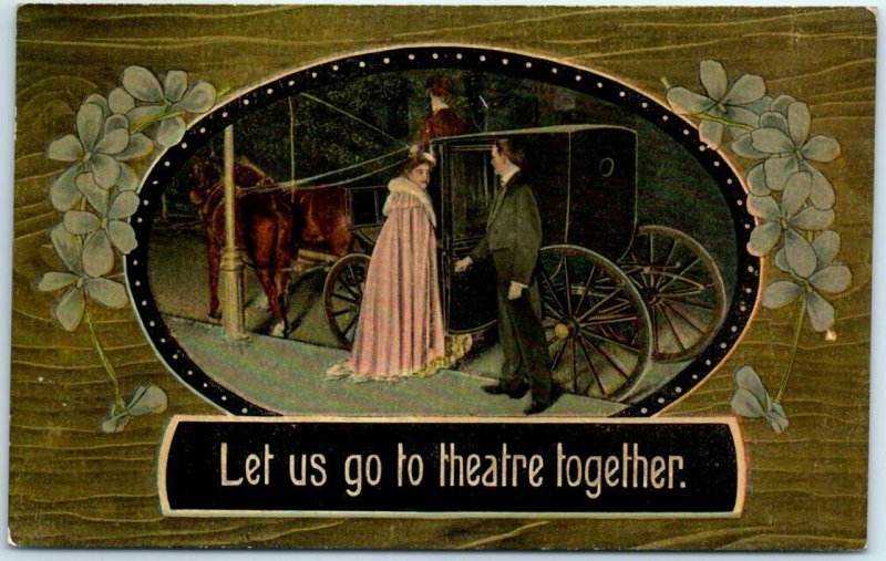 Lovers Art Print - Let us go to theatre together - Love/Romance Greeting Card 