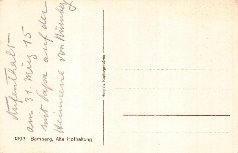 L199 Germany Bamberg Old Courtship vintage postcard