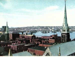 1940s SAINT JOHN NEW BRUNSWICK CANADA FOLKARD POSTARD GREETING CARD  43-134