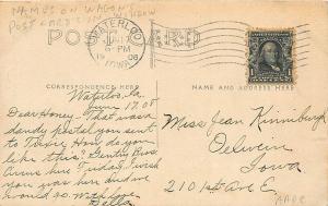 Waterloo IA Racket Store Toy Wagons RPPC Postcard in Window 1908