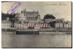 Old Postcard Chateau d & # 39Amboise Vue Generale