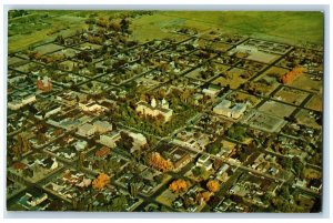 1960 Carson City Aerial View Smallest Capital Nevada Vintage Color Card Postcard