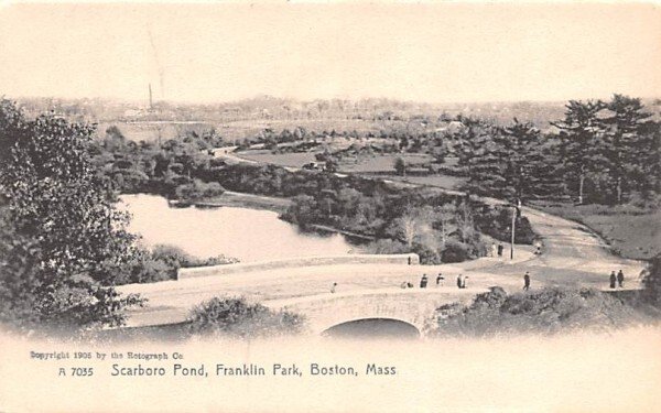 Scarboro Pond in Boston, Massachusetts Franklin Park.