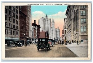 c1910's Michigan Ave. North Of Randolph Michigan Boulevard Chicago IL Postcard