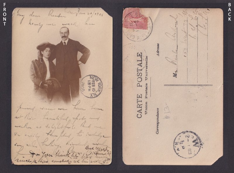 UNITED STATES, RPPC Postcard, The couple