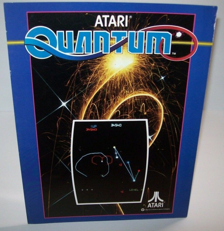 Quantum Arcade FLYER 1982 Original Atari Vintage Video Game Space Age Art Sheet