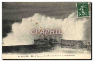 Old Postcard Biarritz Wave Effect at the Rond Point of the Rock of the Virgin