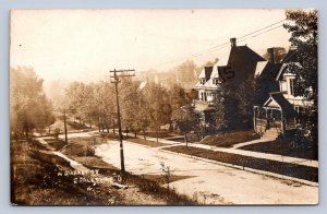 J87/ East Palestine Ohio RPPC Postcard c1910 Market Street Homes 862