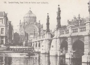 Sarphatikade Hoge Sluis En Palais Voor Volkdvlijt Reproduction Old View Postcard