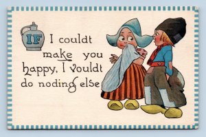 Dutch Comic Children If I Could Make You Happy DB Postcard N9