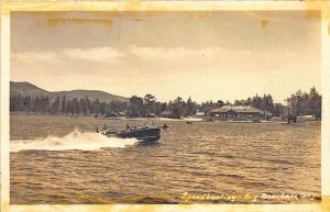 Big Bear Lake CA Speed Boating at Stillwells RPPC Postcard