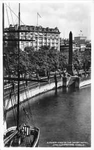 BR79091 a river view savoy hotel cleopatra s needle real photo london   uk