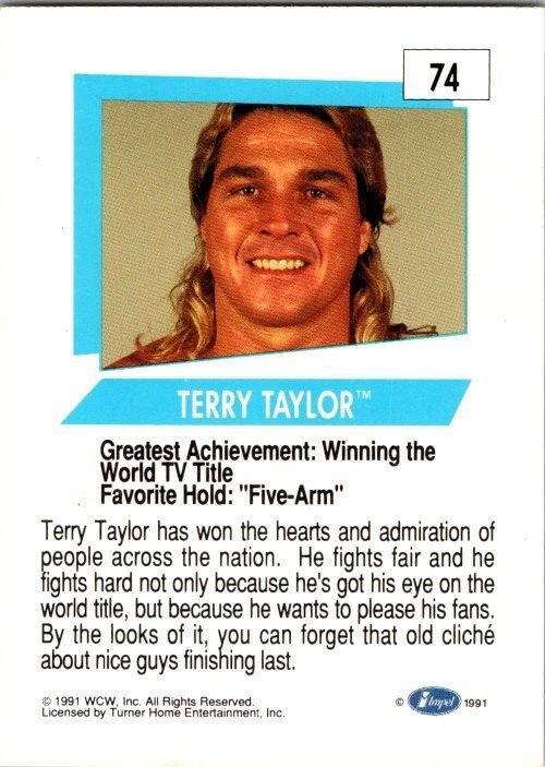 1991 WCW Wrestling Card Terry Taylor sk21131