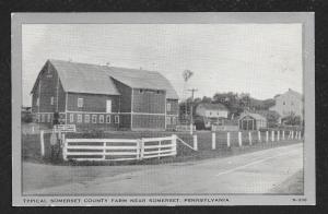 Road View Somerset County Farm Somerset Pennsylvania Unused c1920s