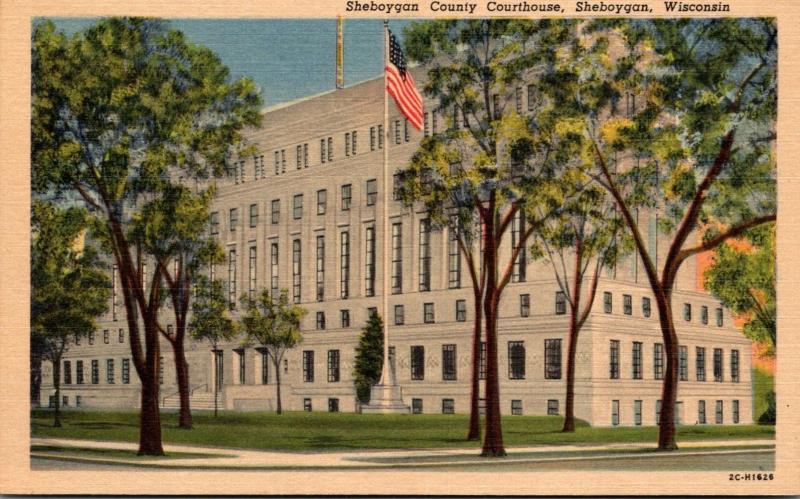 Wisconsin Sheboygan Sheboygan County Court House Curteich