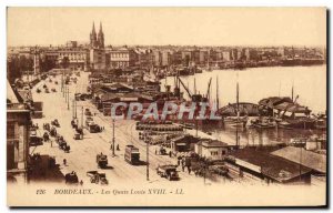 Old Postcard Bordeaux Quays Louis XVIII Charter