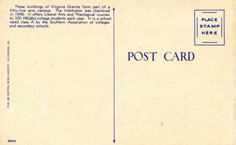 VA - Richmond. Aerial View, Virginia Union University.